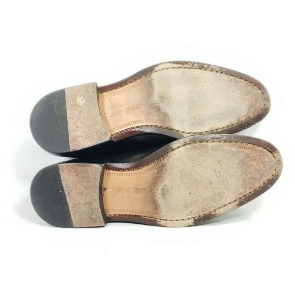 Johnston & Murphy Cap Toe Oxfords Men's Size 8.5 Black Leather - Picture 8 of 8